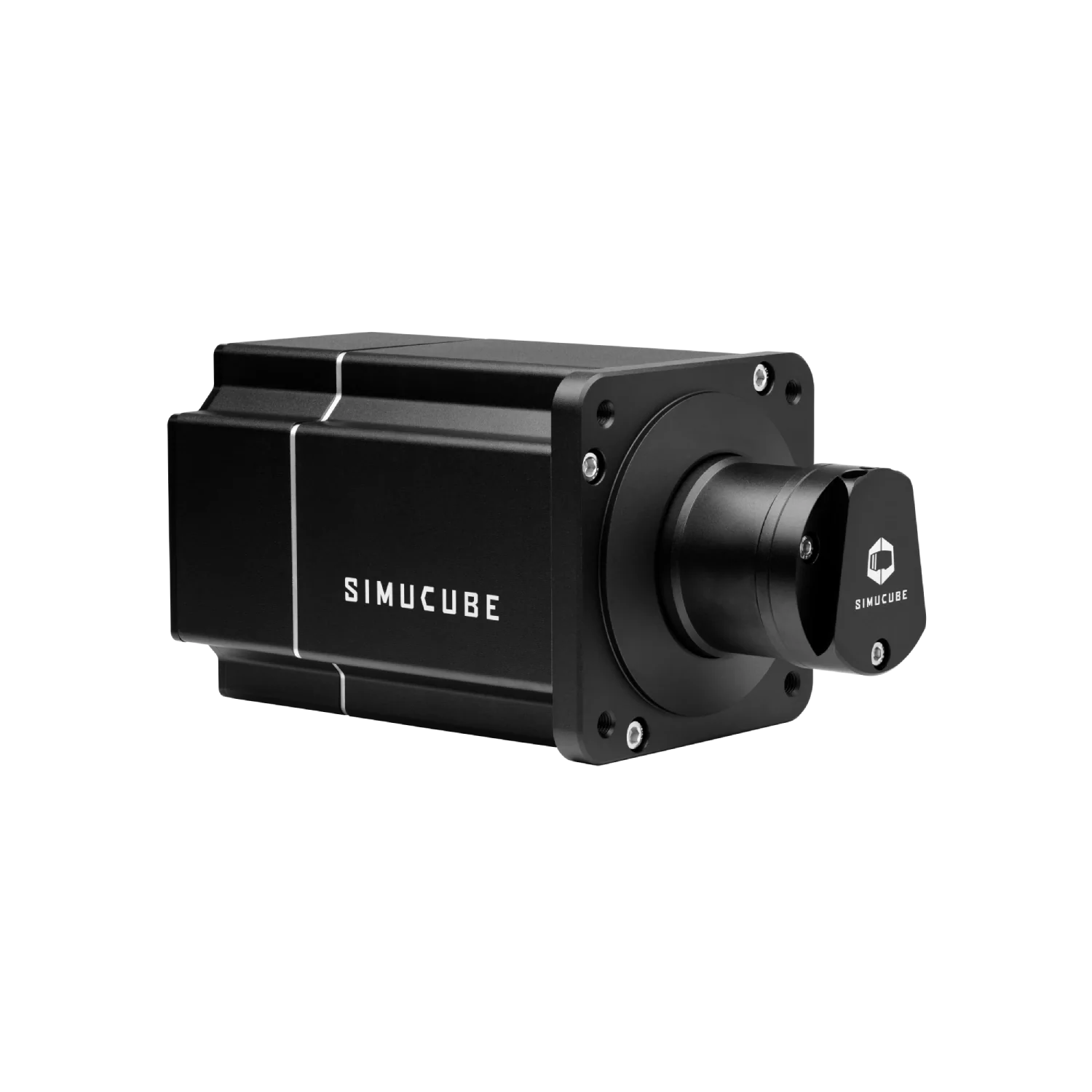 Simucube Direct Drive Wheelbase front view showcasing precision engineering and advanced design.