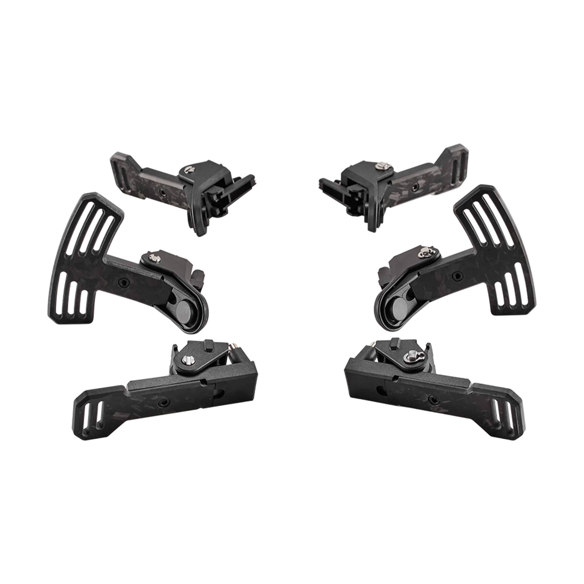 Asetek Carbon Paddles Kit showing sleek, lightweight carbon fiber steering wheel upgrades with high precision hall sensor paddles.