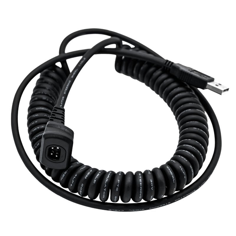 Cube Controls Q-Conn Magnetic USB Cable, black with bas-relief details, featuring Q-CONN connector.