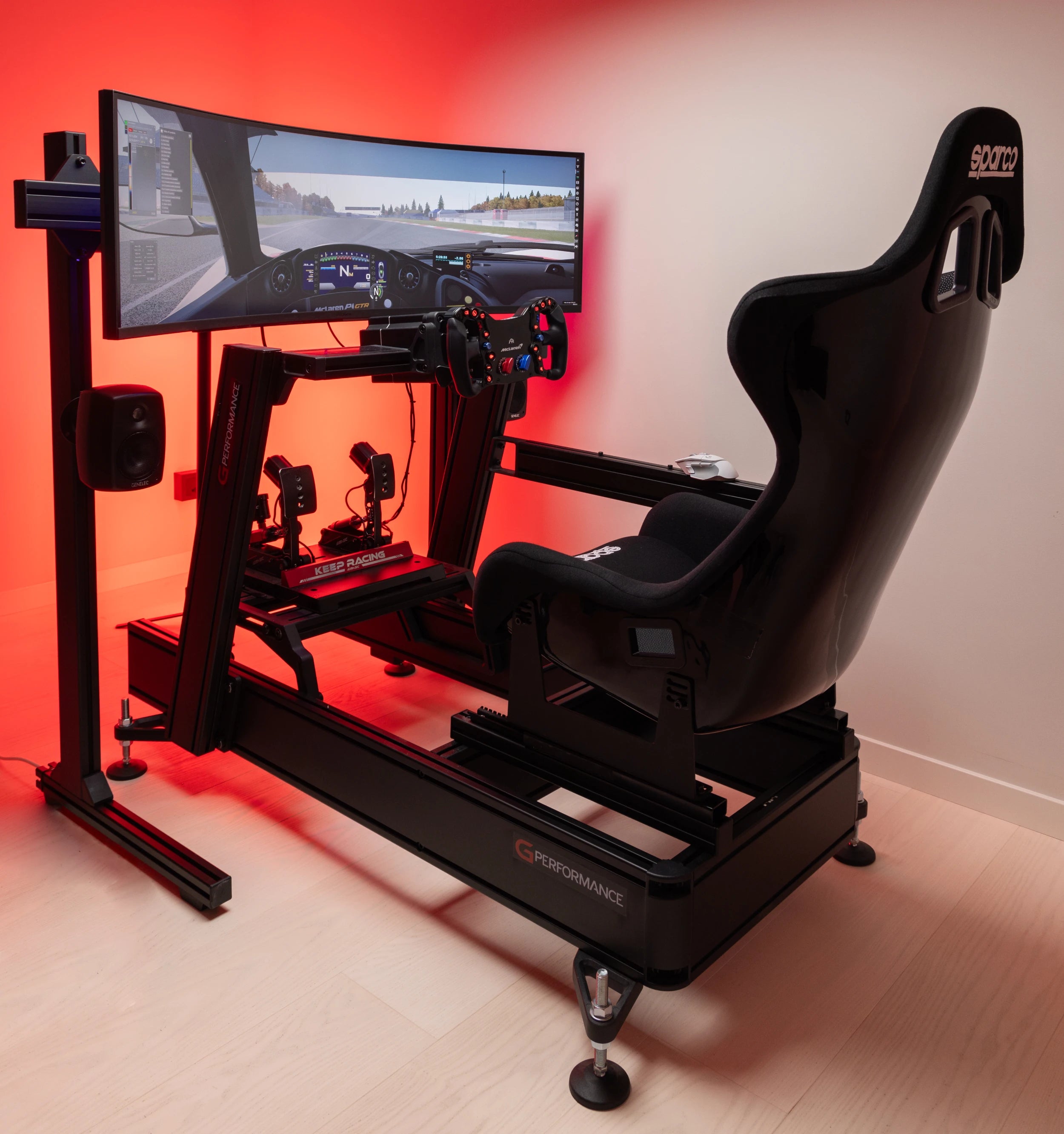 David_Full_customer_GPerformance_sim_racing_rig_SIMUCUBE_2_PRO_+_Asher_Racing_McLaren_Artura_PRO_Wheel_+Simagic_P1000_Modular_Pedals_+_Sim-Lab_P1X_PRO_cockpit_isometric_view_GPerformance
