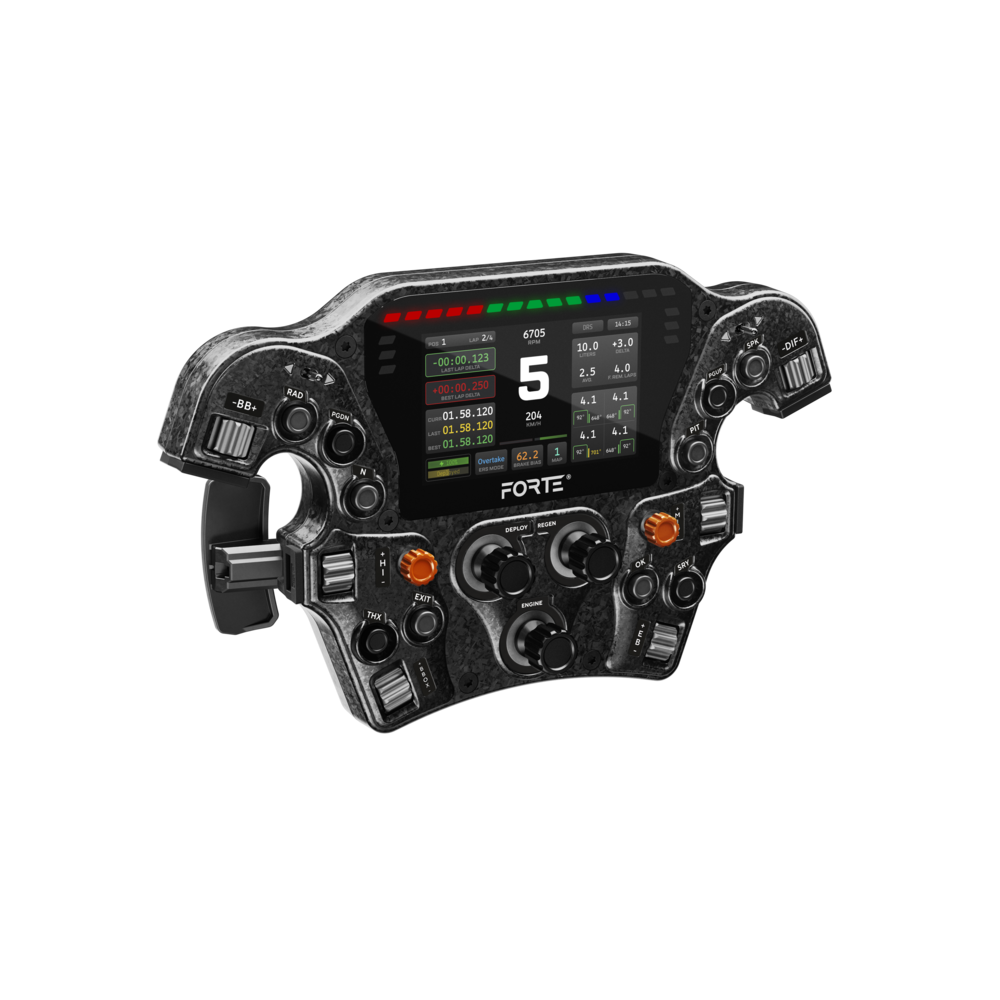 Asetek Forte Formula Pro modular button box with interchangeable handles - side view