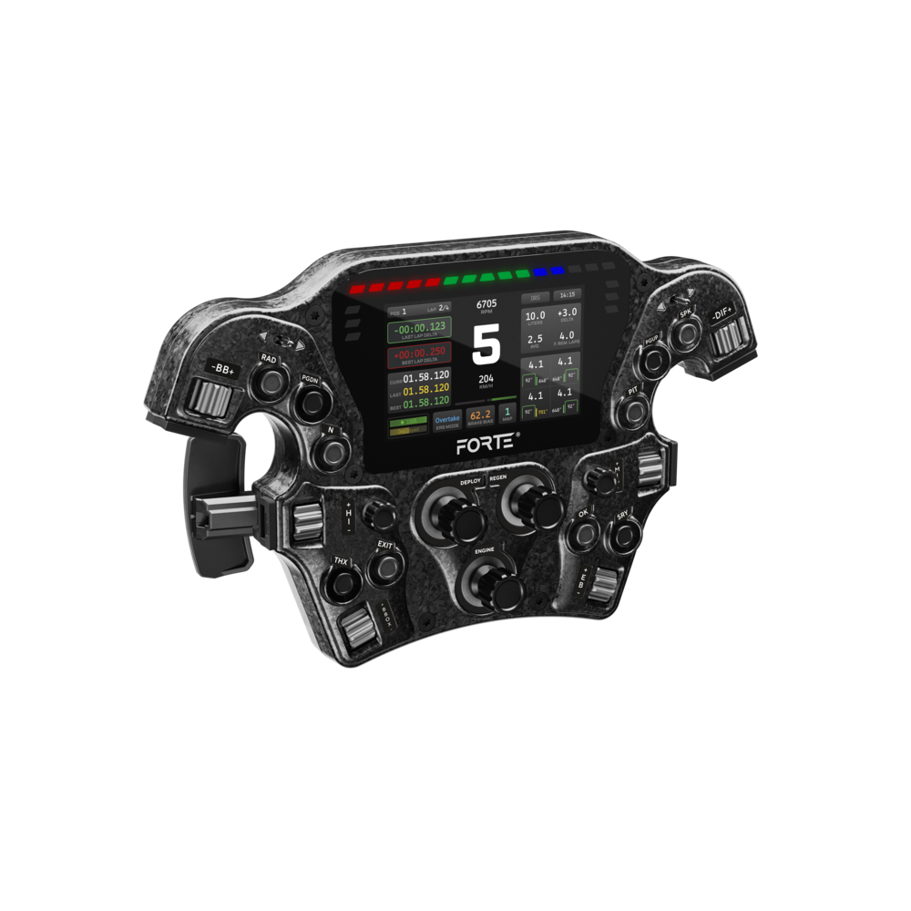 Asetek Forte Formula Pro glassfiber reinforced housing with forged carbon finish - detail