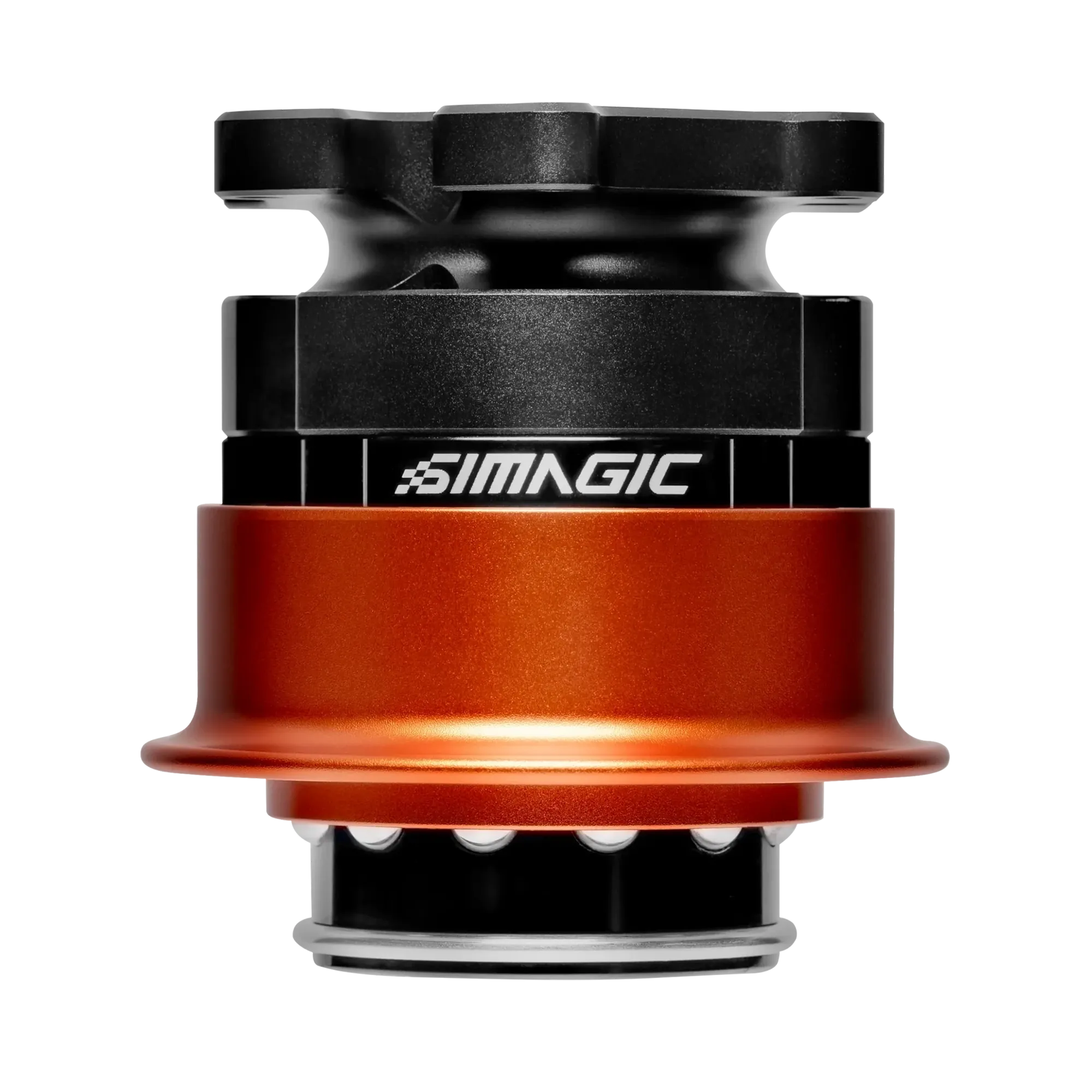 Simagic QR-A Quick Release Adapter for Alpha EVO, compatible with third-party wheels with 70mm hole pattern for seamless mounting.