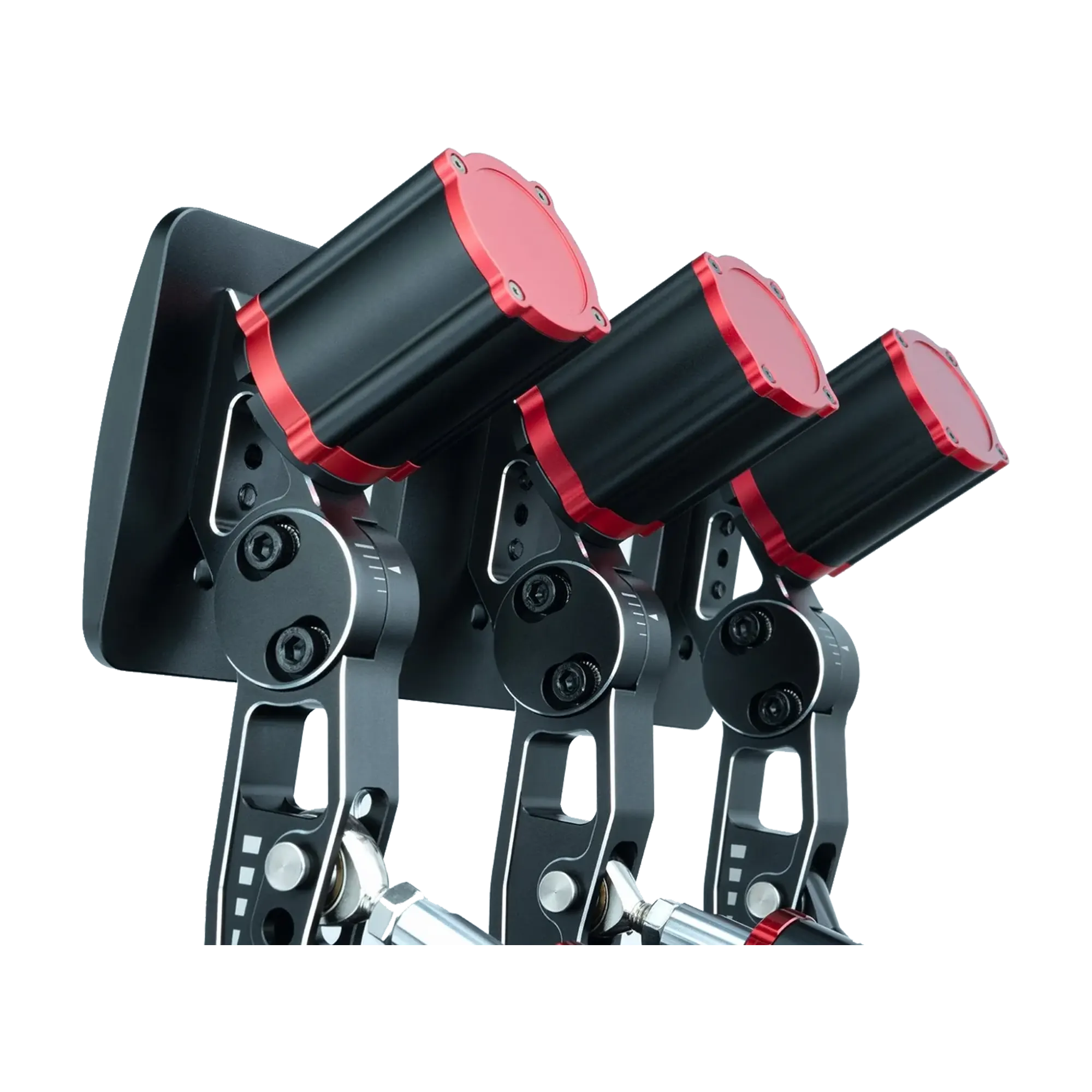 Simagic P-HPR Haptic Reactor for P1000 and P2000, innovative linear motor pedals, adjustable for precise driving simulation.