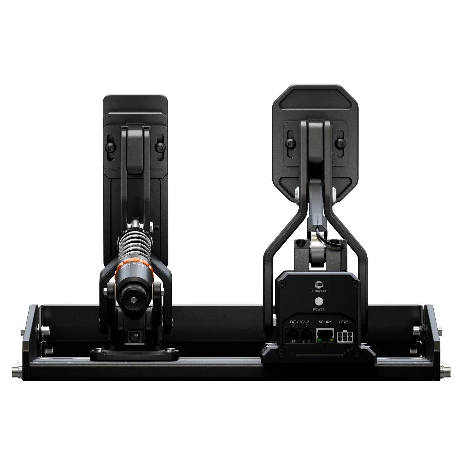 Simucube ActivePedal Pro sim racing pedaal met instelbare remkracht en realistische auto-effecten voor een verbeterde race-ervaring.