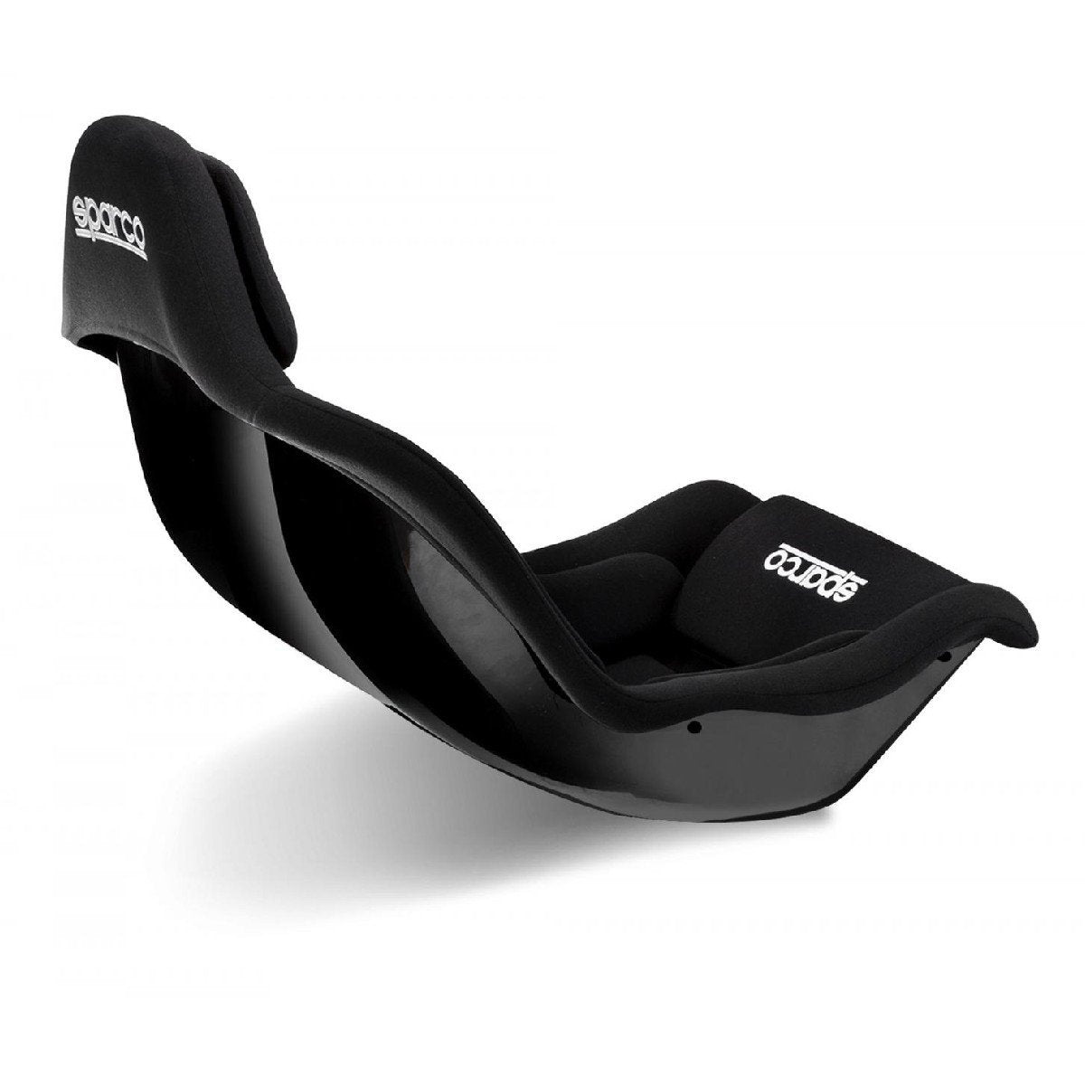 Sparco GP Formula Gaming seat with black cushion and headrest, designed for comfort, includes removable cushions and seat brackets.