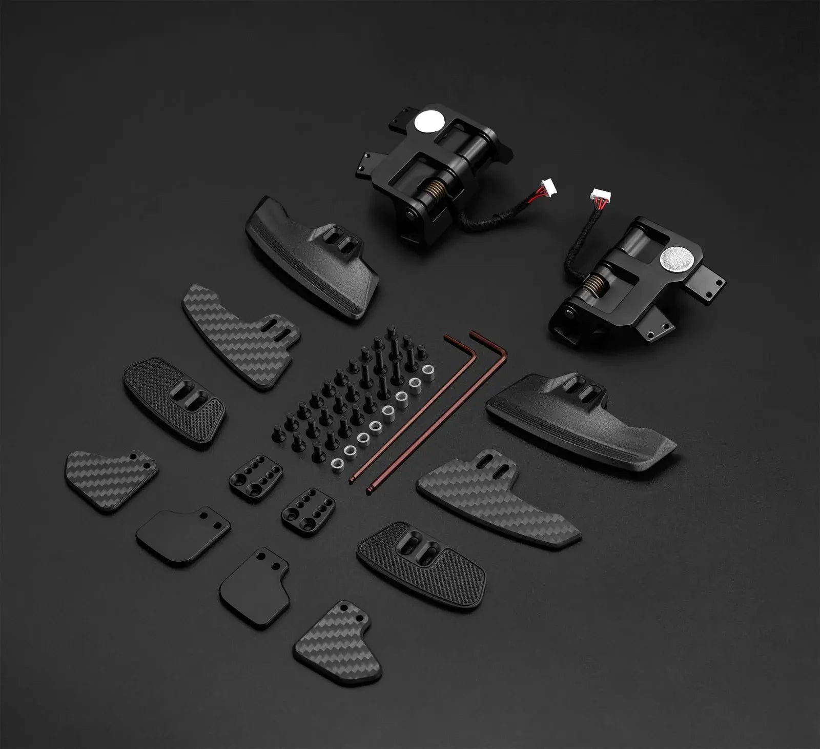 Simagic Dual Paddle Shifter Module components for sim racing enthusiasts.