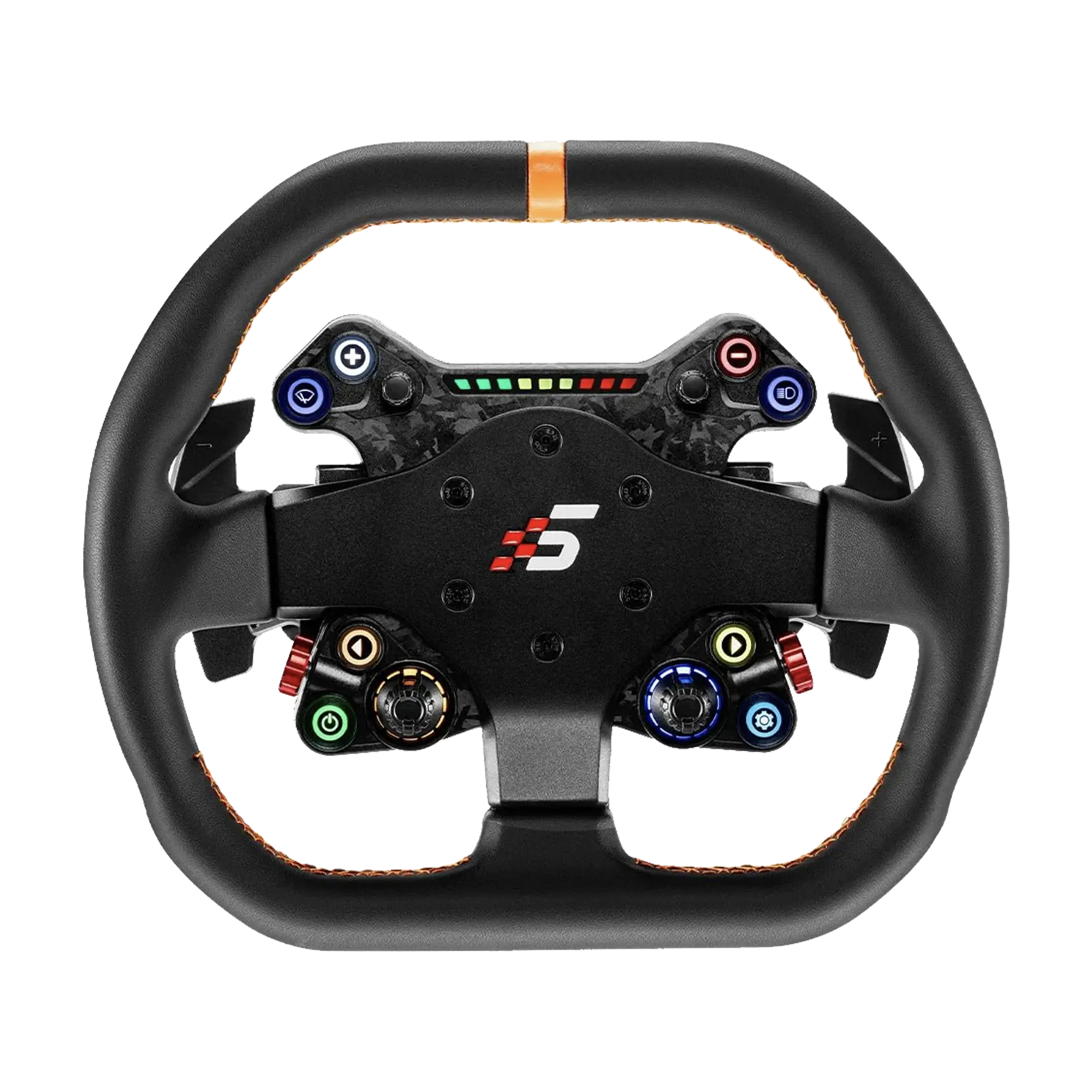 Simagic Neo X-310G steering wheel with 8 RGB buttons, thumb encoders, magnetic paddle shifters, compatible with SimPro and MagLink.