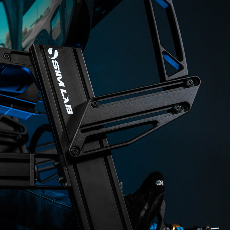Angled upright of the Sim-Lab P1X Pro with a Sim-Lab sandwich plate