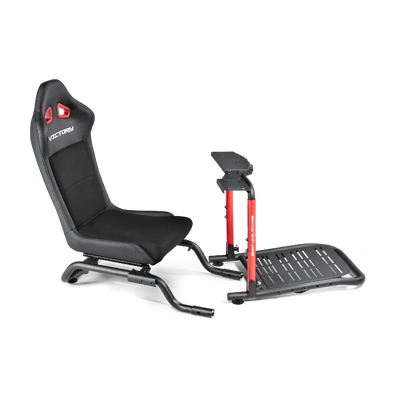 The Next Level Racing Victory Seat Add-On for Wheel Stand Lite 2.0, ergonomic GT-style cockpit with tubular steel frame.