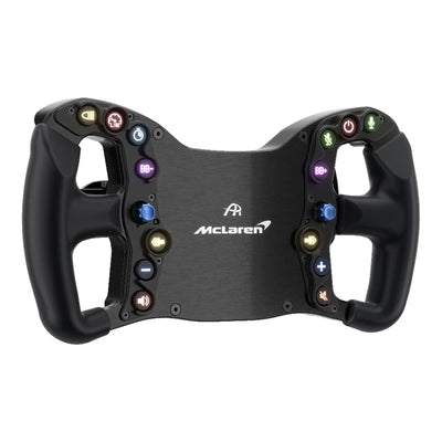 Ascher Racing McLaren Artura Sport sim racing wheel with ergonomic design and RGB lighting for immersive Motorsport experience.