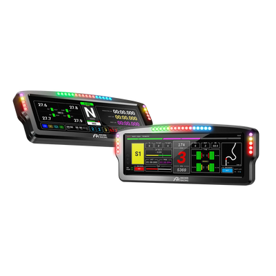 Ascher-Racing 8" Dashboard with 7.85" display, RGB LEDs, SimHub integration, and touch operation.
