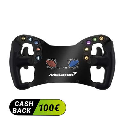 Ascher Racing McLaren Artura GT4 steering wheel with cashback offer, 300mm diameter, USB PC connection