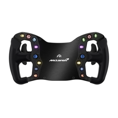 Ascher Racing McLaren Artura Sport sim racing wheel with customizable RGB lighting and ergonomic design
