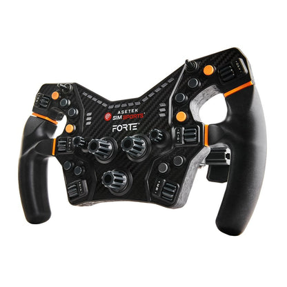 Asetek SimSports Forte steering wheel - iso view - G-Performance