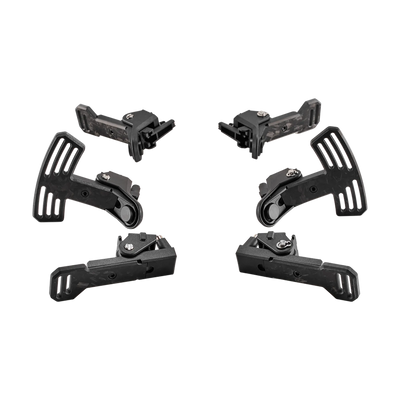 Asetek Carbon Paddles Kit showing sleek, lightweight carbon fiber steering wheel upgrades with high precision hall sensor paddles.