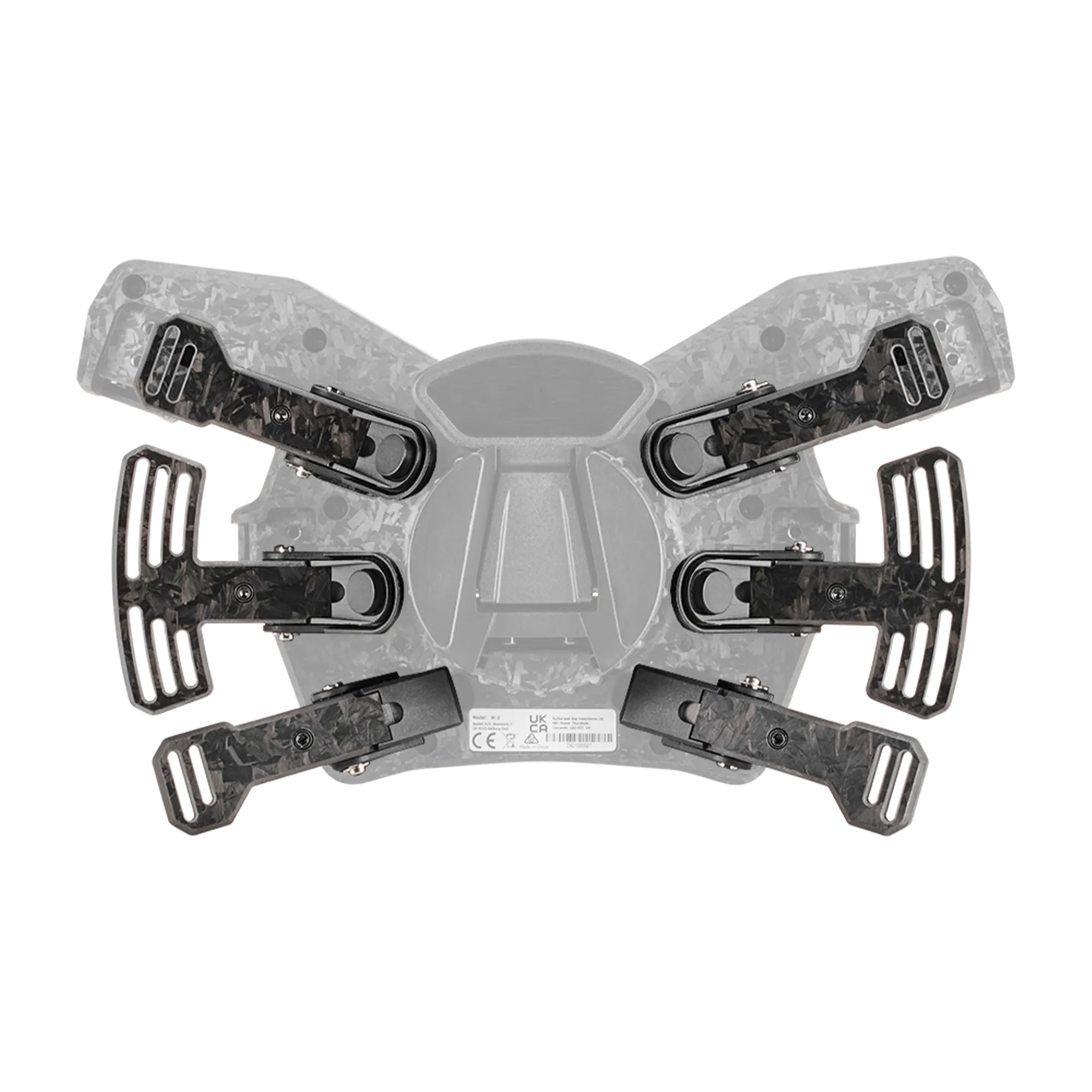 Asetek Carbon Paddles Kit featuring durable carbon fiber paddles and high precision hall sensors for enhanced steering performance.