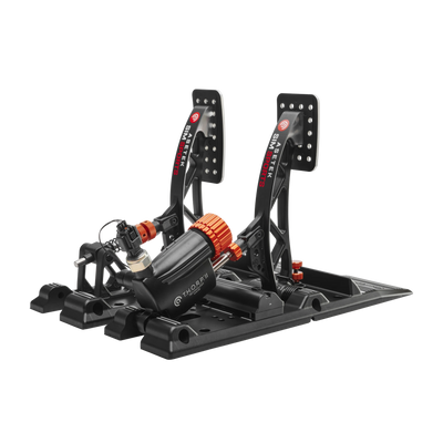 Asetek Invicta S-Series T.H.O.R.P. II racepedalen met hydraulische rem, duurzaam ontwerp en instelbare afstelling voor een authentieke beleving.
