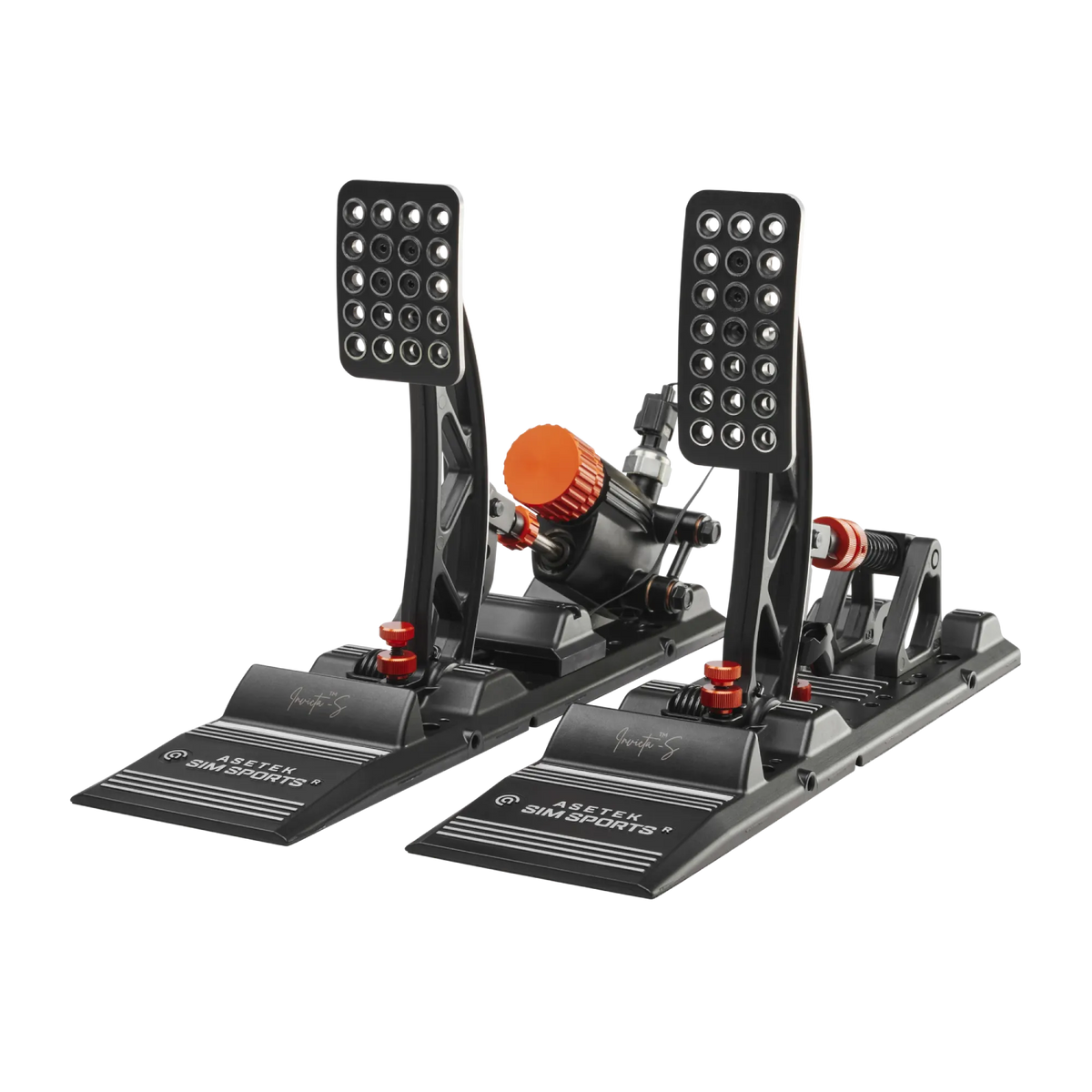 Az Asetek Invicta S-Series T.H.O.R.P. II pedálok valósághű versenyautós fékezést kínálnak hidraulikus rendszerrel, 200 kg-os pedálerővel és strapabíró kivitelben.