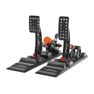 Asetek Invicta S-Series T.H.O.R.P. II pedalen bieden authentiek raceauto-remgevoel met een hydraulisch systeem, 200kg pedaalkracht en duurzaamheid.