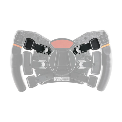 Asetek Magnetic Input Paddles på et carbon komposit rat giver dig en konkurrencefordel og hurtig adgang til kontrollerne.
