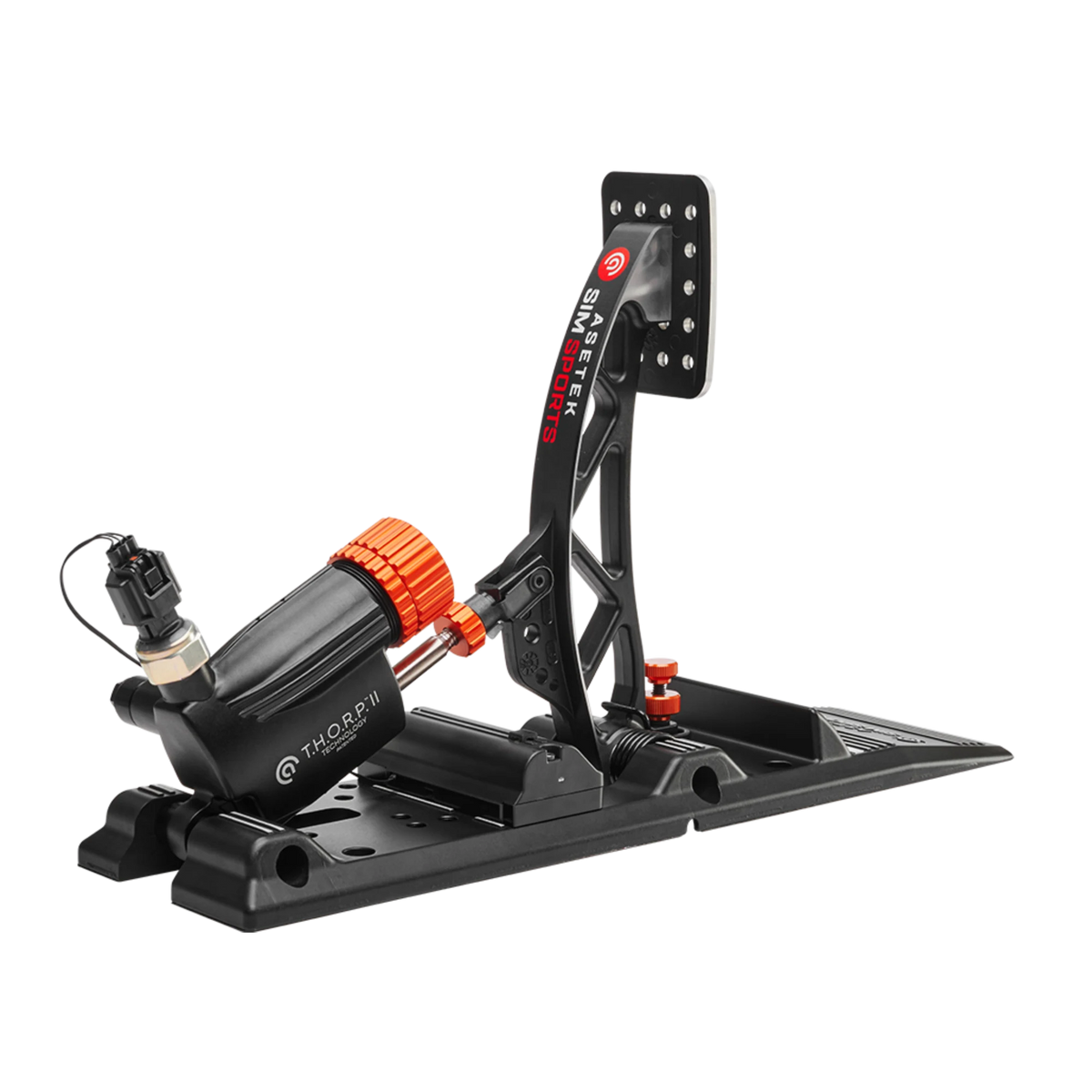 High-performance racing simulator pedal with precision engineering design, featuring adjustable resistance and durable materials.