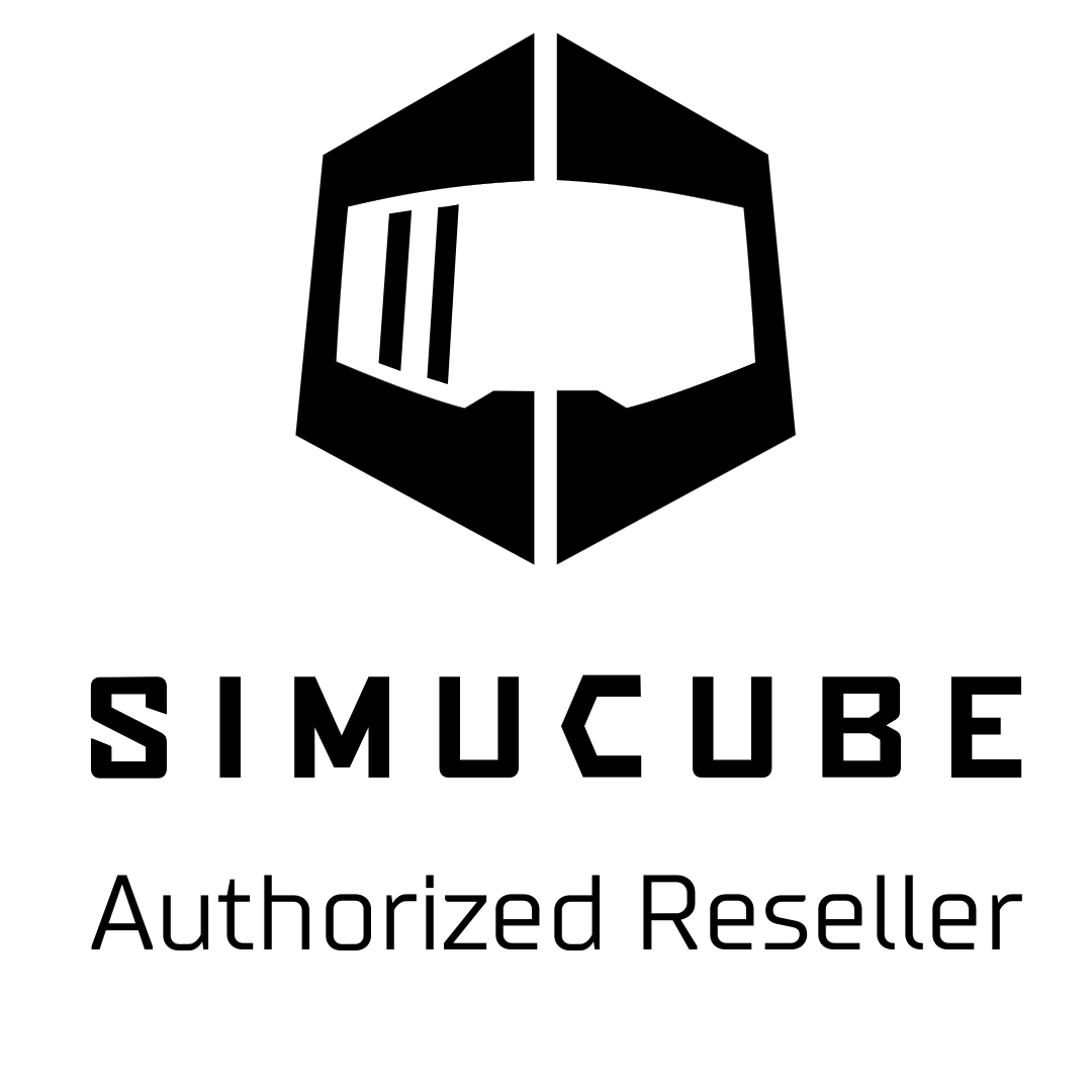 Simucube authorized reseller logo on a white background