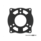 BavarianSimTec Mounting Plate (5 mm) designed for Alpha steering wheel with precision-cut holes for easy installation.