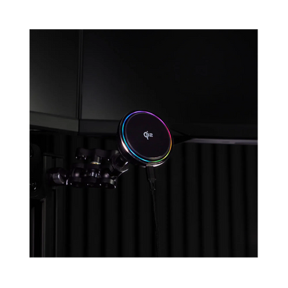 BavarianSimTec PitPower MagLock magnetic iPhone mount with built-in fast charging, perfect for sim racing rigs, supports MagSafe.