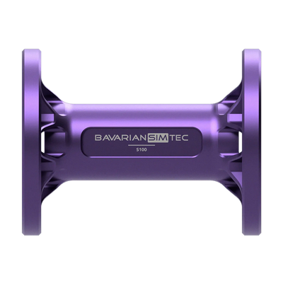 BavarianSimTec Spacer viola con attacco 70mm per volanti e basi, che mette in risalto il design di qualità e la resistenza.