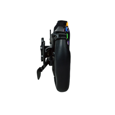 Side view of the Conspit 300 GT showcasing its ergonomic design and advanced control layouts for GT and formula-style sim racing.