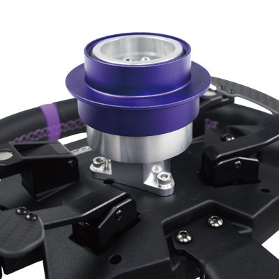 Conspit CDR Quick Release zur Montage eines Lenkrads an eine Wheelbase, in Lila mit Metallic-Finish dargestellt, unverzichtbar für das Setup.