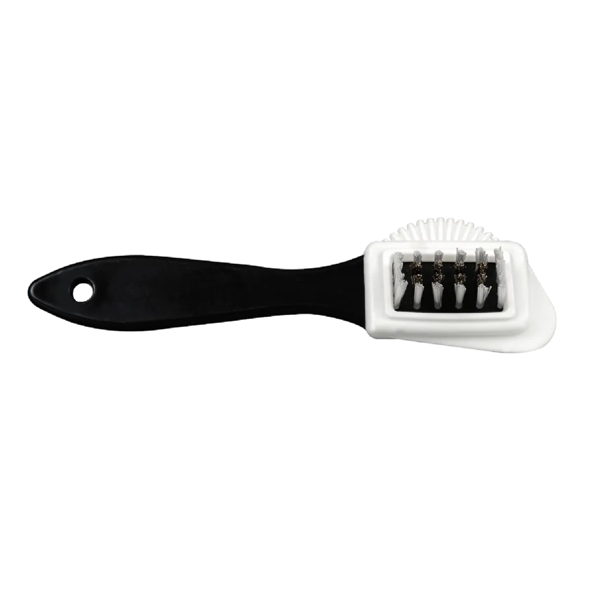 Cube Controls Suede Brush with brass bristles for cleaning suede steering wheels and maintaining grip softness.