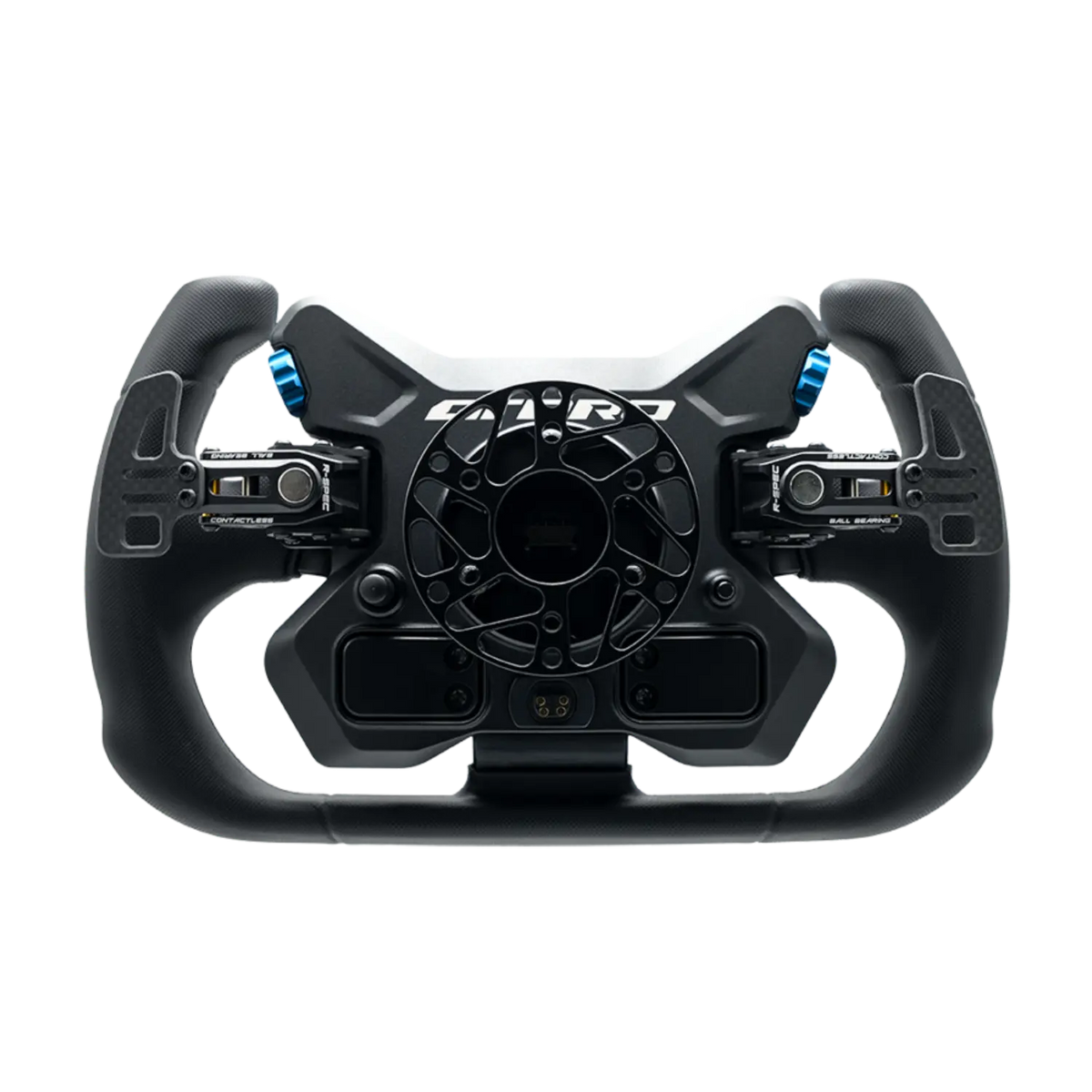 Cube Controls GT PRO V2 Rubber Lenkrad mit 298 mm Durchmesser, Dual-Mode USB/Bluetooth, Carbon-Front und 40 Stunden Akkulaufzeit.