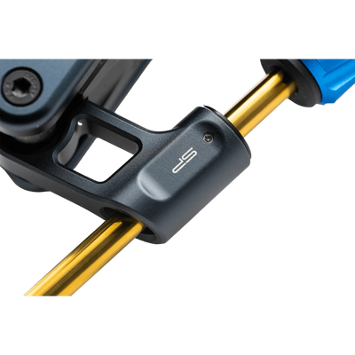 Close-up of Cube Controls SP01 Core highlighting CNC-machined aluminum structure with precision press-fit ball bearings for durability.