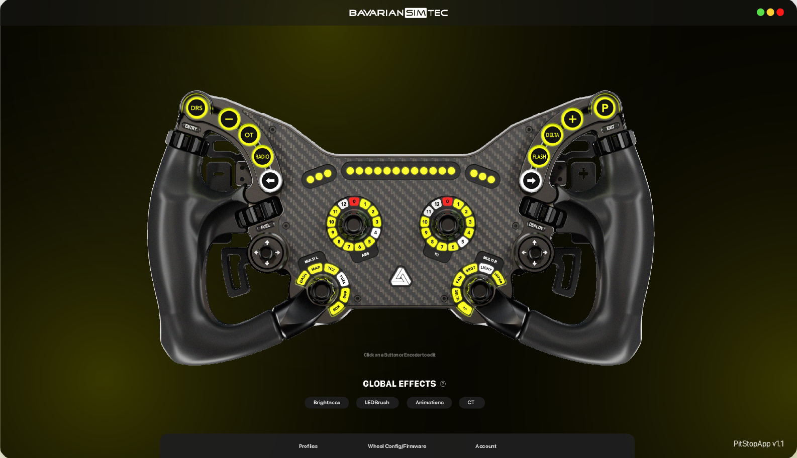 BavarianSimTec PitStopApp interface with the Delta PULSE