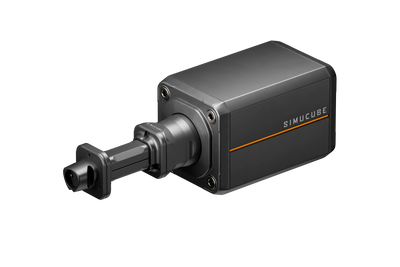 Shaft Extension Kit for Simucube 3 in adjustable setup, offering 100mm or 200mm extension options for enhanced ergonomics and immersion.