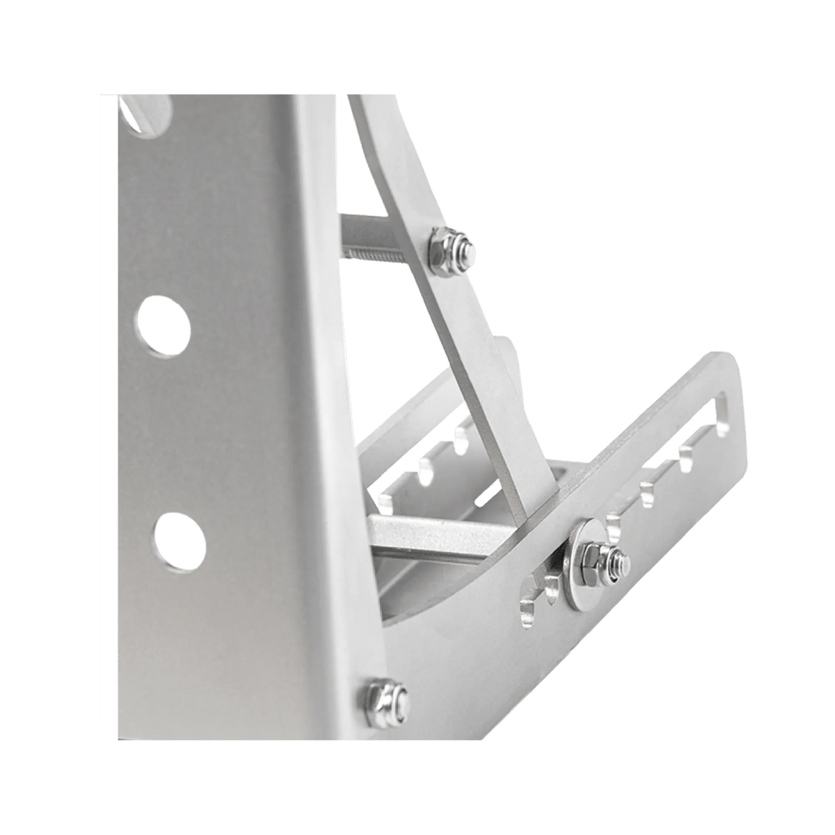 Close-up of Heusinkveld Rest Pedal showcasing its adjustable double foot supports and robust build for sim racing comfort.