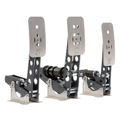 Heusinkveld Sprint pedals for sim racing, featuring adjustable geometry, compact design, and SmartControl software compatibility.