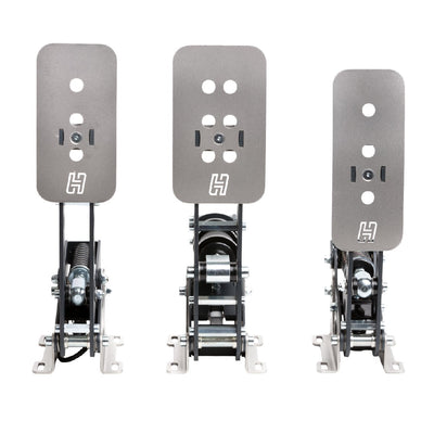 Heusinkveld Sprint pedals image showcasing adjustable, customizable sim racing pedals with SmartControl software compatibility.