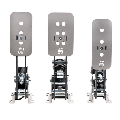 Heusinkveld Sprint pedals - 3-pedal set - front view - G-Performance