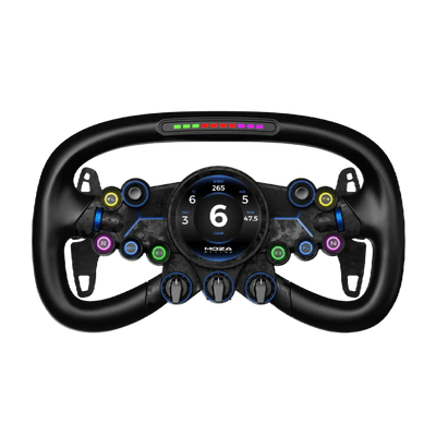 MOZA Vision GS Steering Wheel with HD screen and RPM indicators