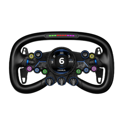 MOZA Vision GS Steering Wheel with HD screen and RPM indicators