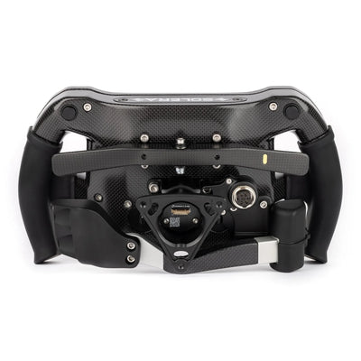 Mercedes-AMG PETRONAS Formula One Team Sim Racing Steering Wheel (2024) detailný pohľad na čierno-strieborný dizajn
