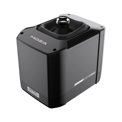 Moza AB9 FFB Base with dual servo motors for precise flight simulation, featuring 12Nm torque and MCLS Force Feedback Technology.