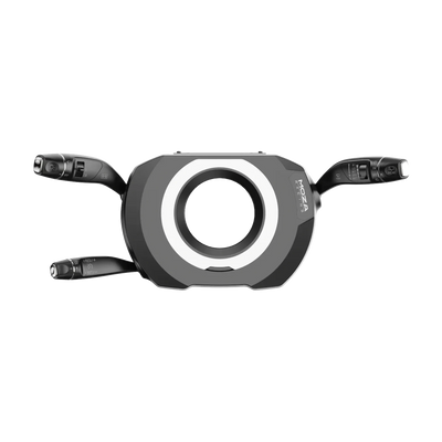 Moza Multi-function Stalks met 28 programmeerbare schakelaars, automatisch terugverende richtingaanwijzers, geschikt voor MOZA wheelbases, verborgen schroefdesign.