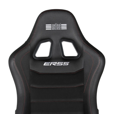 Next Level Racing ERS5 Elite Reclining Seat - PU Leather & Suede Edition showcasing dual-recliner mechanism for sim racing.