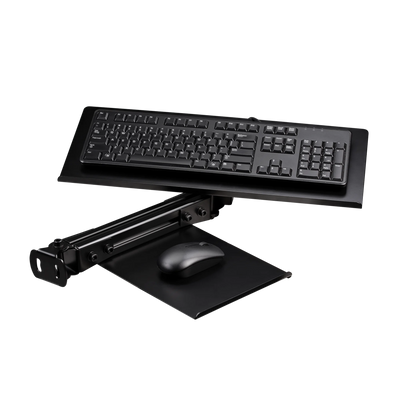 Next Level Racing GTElite Keyboard and Mouse Tray, ergonomic adjustable tray with black aluminum and carbon steel for sim racing cockpits