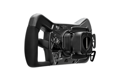 Simucube Savu Sport GT-stuur met volledig metalen frame, 12 RGB-knoppen en quick release-systeem voor simracen.