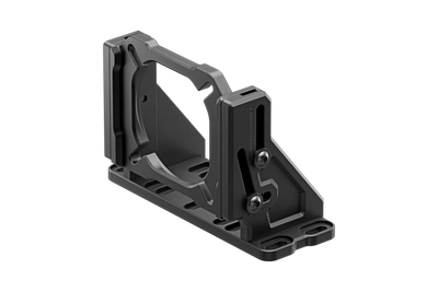 Simucube Wheelbase Mount v2 - CNC-machined aluminium mount, front view